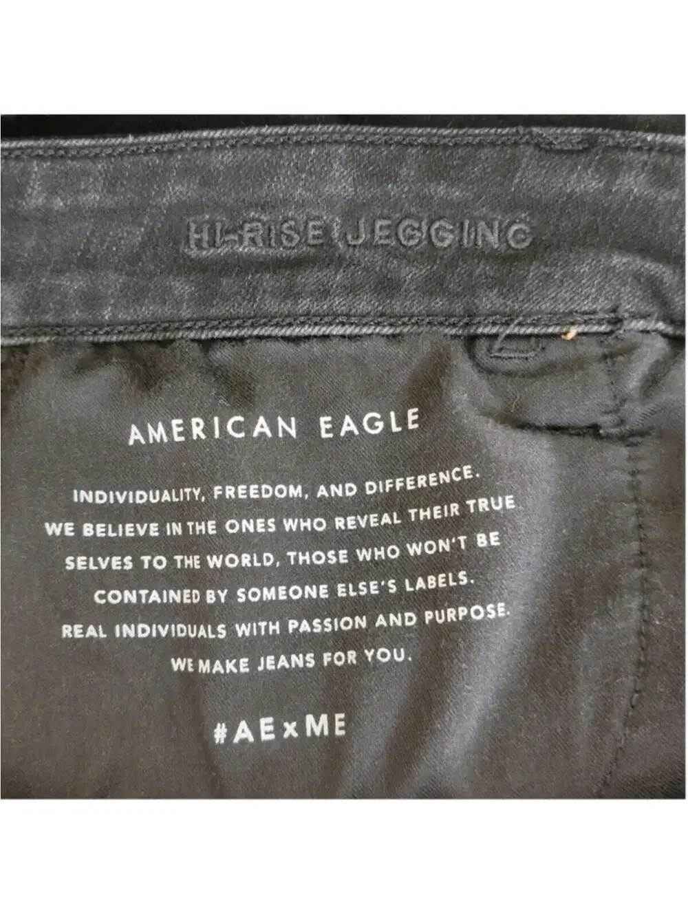 AE 16 American Eagle Skinny Dream Jeans Hi Rise Jeggings Black Super Stretch